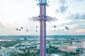 aerial view tower with spinning riders orlando starflyer