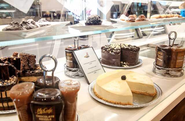 dessert counter with cakes toppings worlds largest entertainment mcdonalds