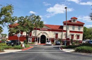 front exterior of a building that looks like its falling into a sinkhole at ripleys believe it or not orlando