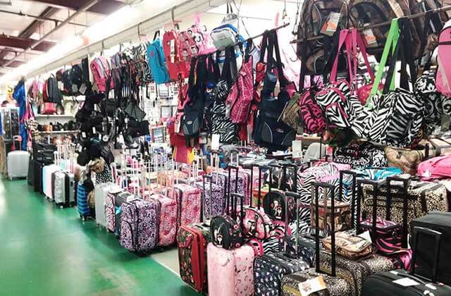 luggage bags selection at maingate flea market kissimmee