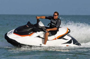 man riding jet ski at buena vista watersports orlando