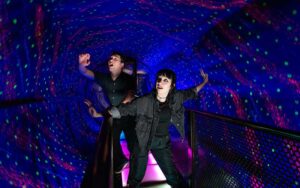 teens in gyroscopic tunnel at wonderworks orlando
