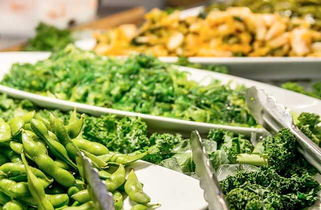 tray of edamame and other sides at hokkaido orlando kissimmee