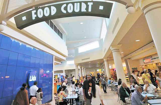 crowded food court indoor at treasure coast square mall jensen beach