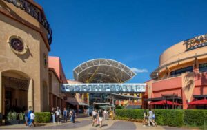 daytime exterior front entrance with sign at dolphin mall miami