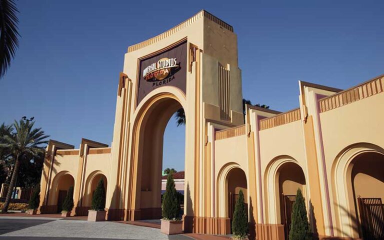 front gate in daylight at universal studios florida