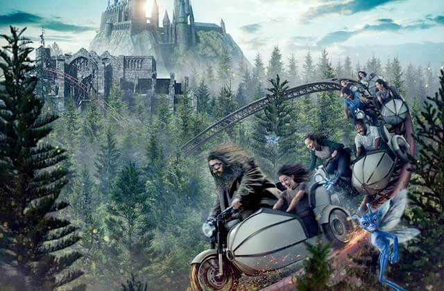 hagrids magical creatures motorbike adventure roller coaster ride at universals islands of adventure theme park orlando