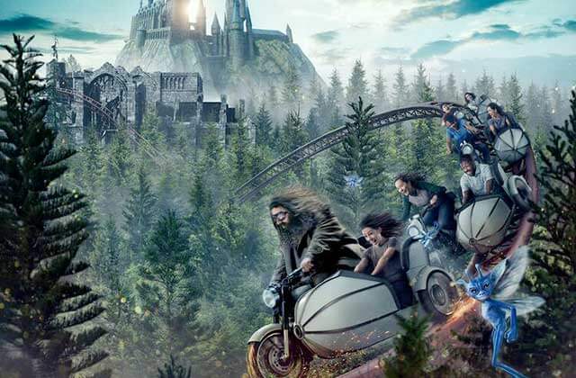 hagrids magical creatures motorbike adventure roller coaster ride at universals islands of adventure theme park orlando