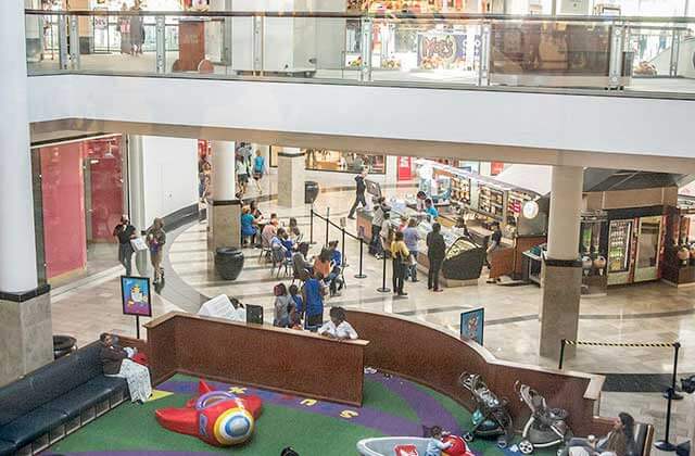 indoor shopping with two floors and childrens play area at the avenues mall jacksonville