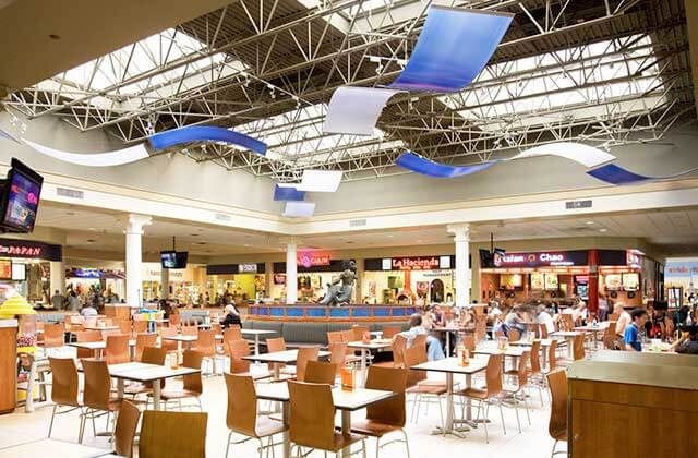 interior of mall with food court at coral square coral springs florida