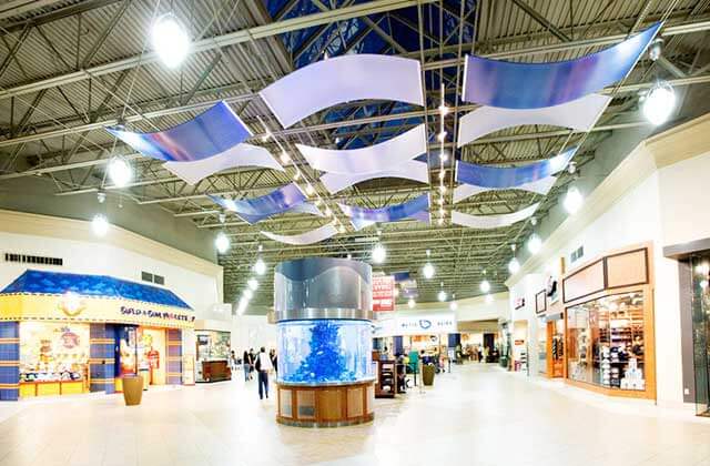 interior storefronts with fountain at coral square coral springs florida