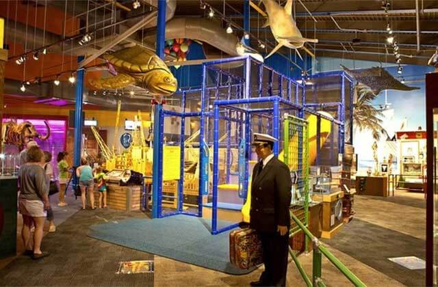 kids play area with sea creatures hanging from above at ripleys believe it or not panama city beach