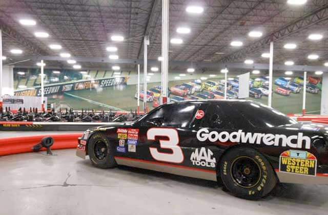 number 3 goodwrench stock car model at k1 speed indoor kart racing orlando
