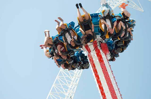 riders upside down on ride at fun spot america orlando