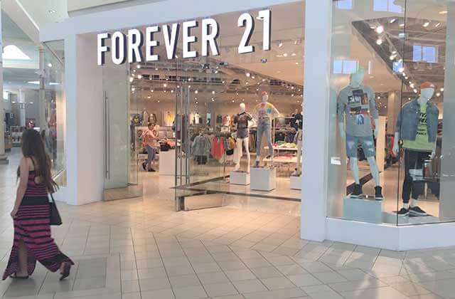 storefront of forever 21 indoor at treasure coast square mall jensen beach