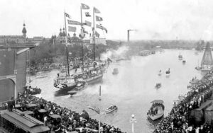 historical black and white photo of gasparilla ship from florida fun facts post