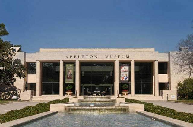 front exterior with fountain pool at appleton museum of art ocala