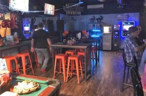 bar area with pool table and seating at triple b bar grill hollywood florida