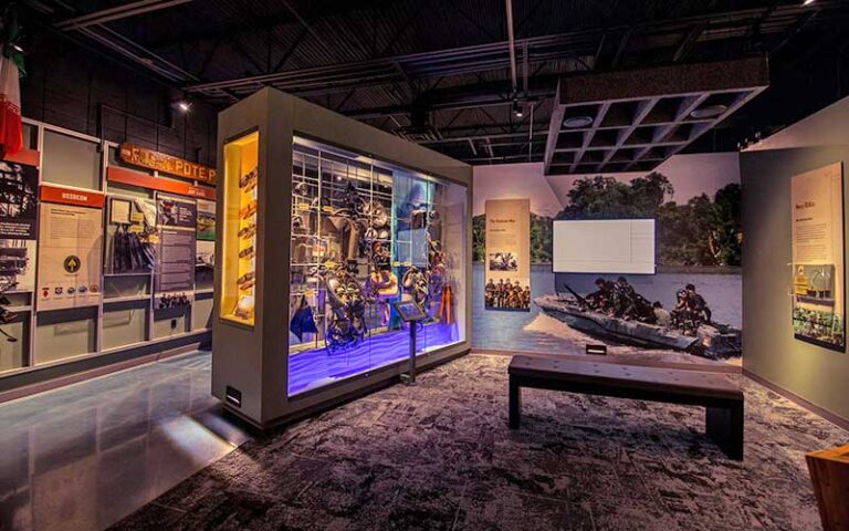 exhibits of military operations and artifacts at national navy udt seal museum fort pierce
