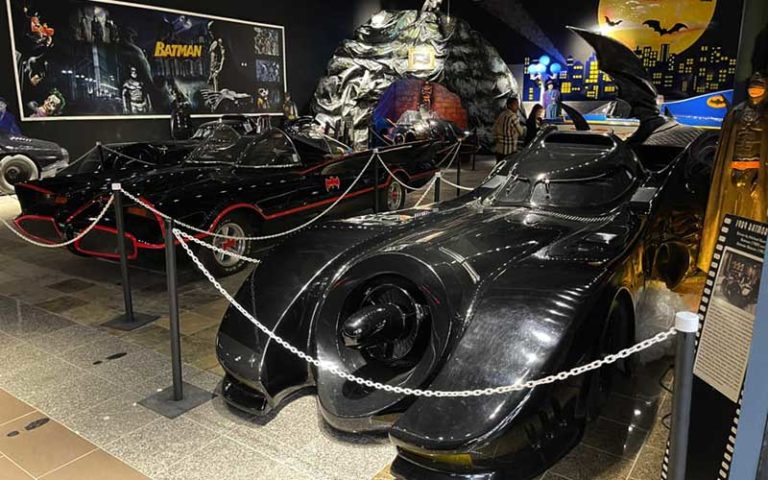 batman batmobile car in auto museum display at dezerland park orlando