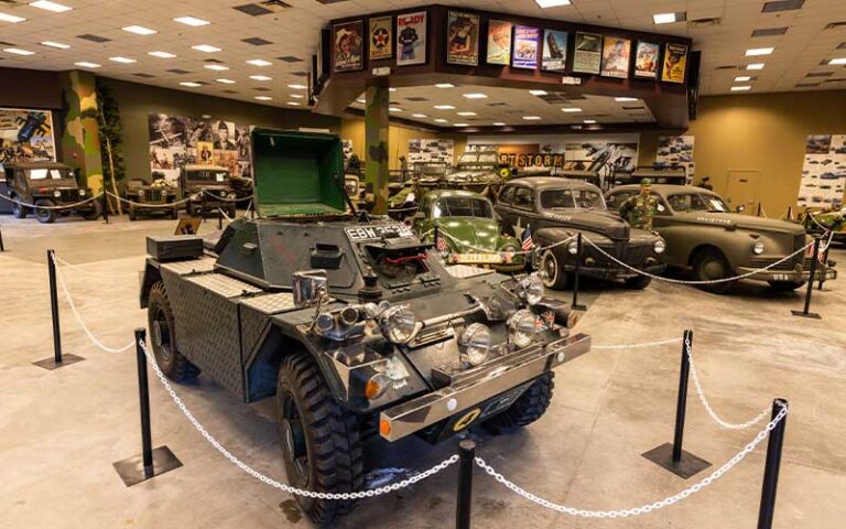 military tank vehicle with army history cars at orlando auto museum at dezerland park