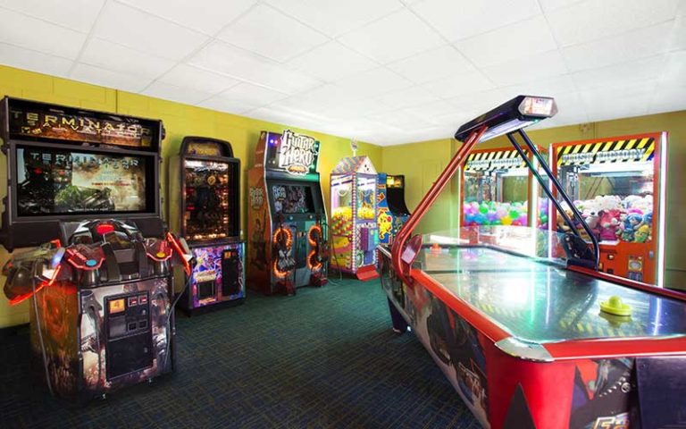 arcade with air hockey at rosen pointe