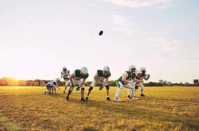 american football players line up for kick for florida sports page