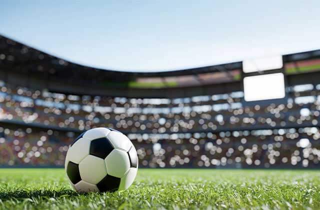soccer ball sits on field in stadium for florida sports page