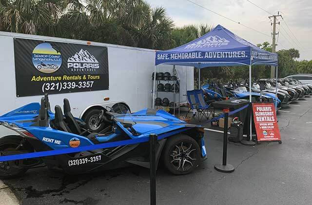 tent rental booth slingshot vehicle at florida slingshots