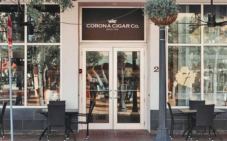 front entrance exterior of store at corona cigar company sarasota