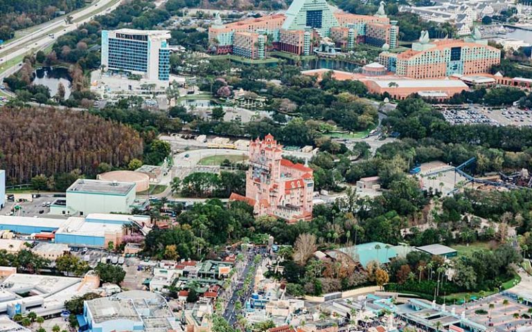 aerial view of disney world parks and resorts at orlando helicopter adventures kissimmee