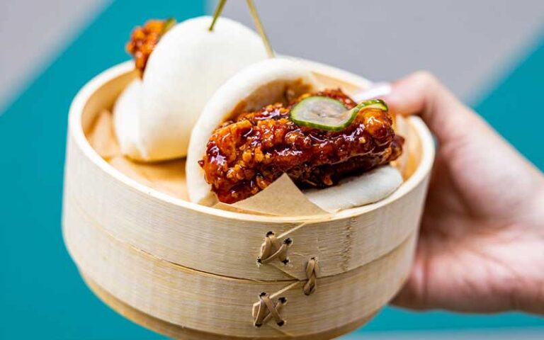 bao in dim sum bowl at hawkers asian street food jacksonville