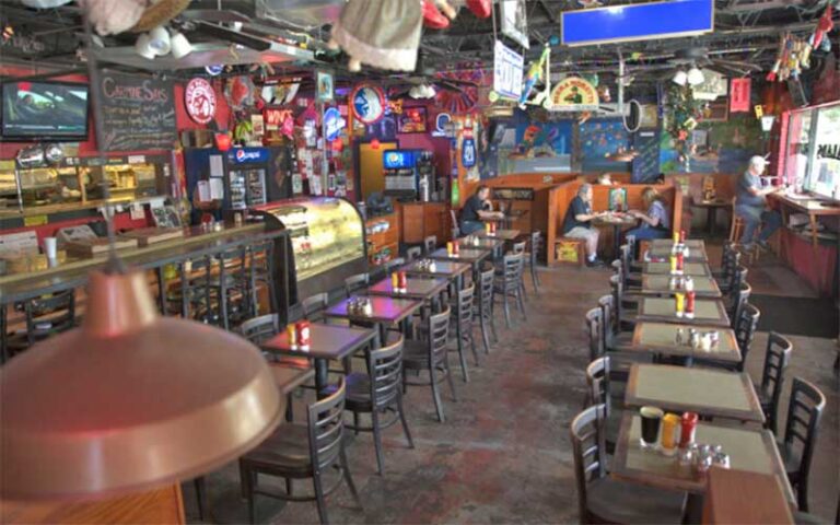 dining area decor at carmines pie house jacksonville