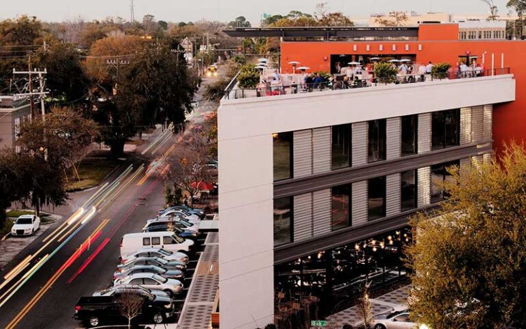 exterior aerial of restaurant at black sheep jacksonville