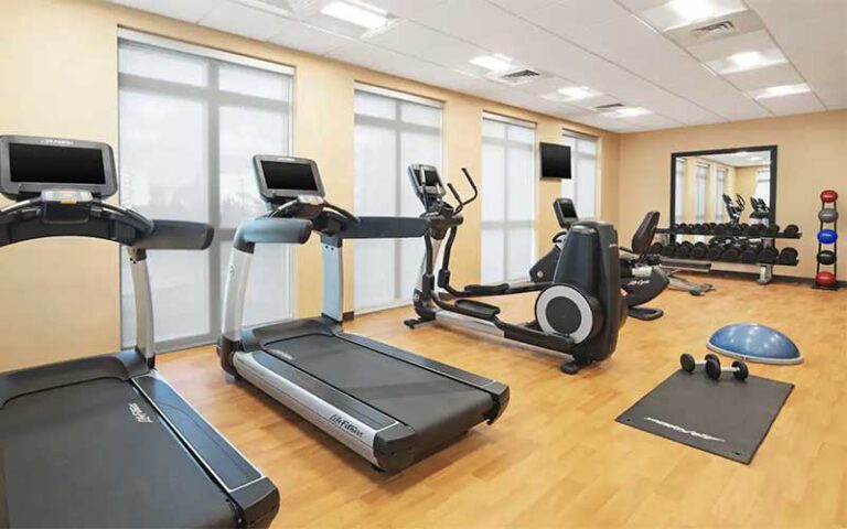 fitness room with cardio machines at hyatt place jacksonville
