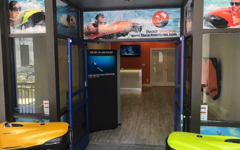 store front with seabobs at beach ventures ft lauderdale