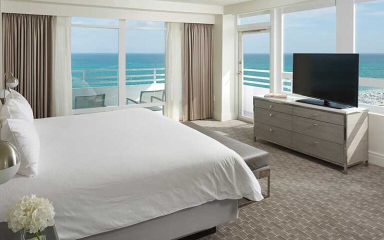 corner suite with wrap around balcony ocean view at fontainebleau miami beach