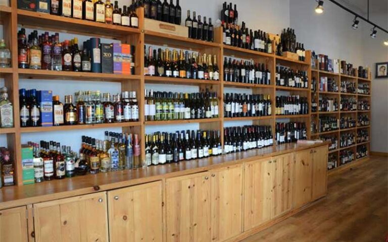 retail liquor store shelves at grape grain exchange jacksonville