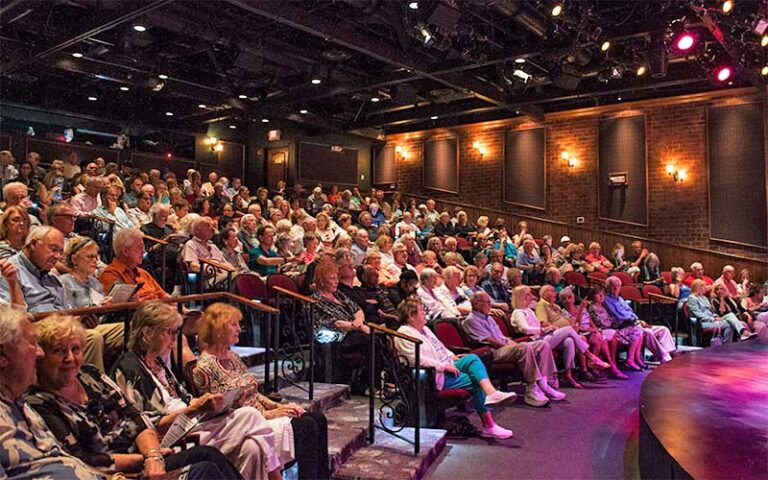 crowded seated theater from side at florida studio theatre sarasota