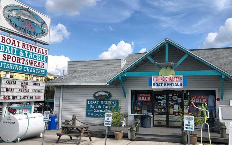 front exterior of shop saltwater outfitters at siesta key village sarasota