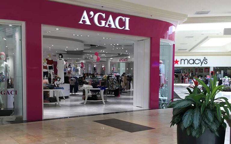 interior of mall with agaci and macys stores at sarasota square mall