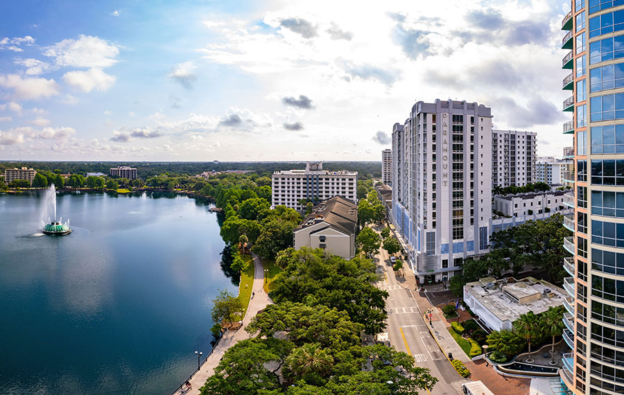 Orlando,FL Florida, SCENE on Lake Eola, The City Beautiful