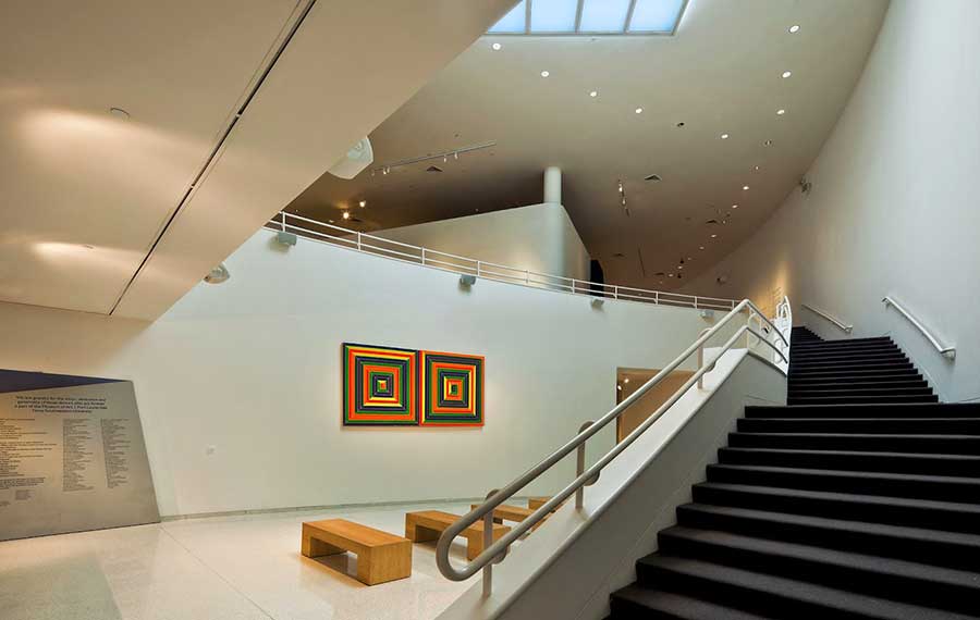 art exhibits with sweeping modern staircases nsu art museum ft lauderdale