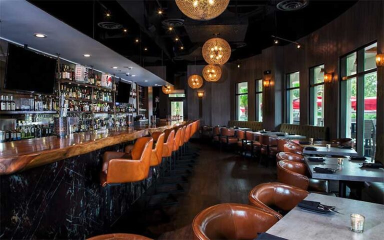 upscale bar and dining interior at casa sensei ft lauderdale