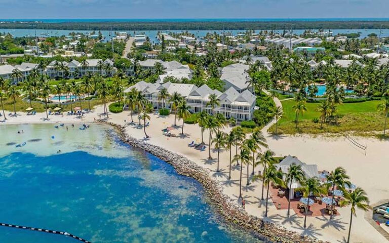 aerial view of resort with beach houses at tranquility bay beachfront resort marathon fl keys