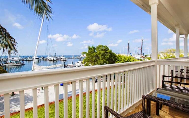 balcony view of marina with yachts at the marker key west harbor resort