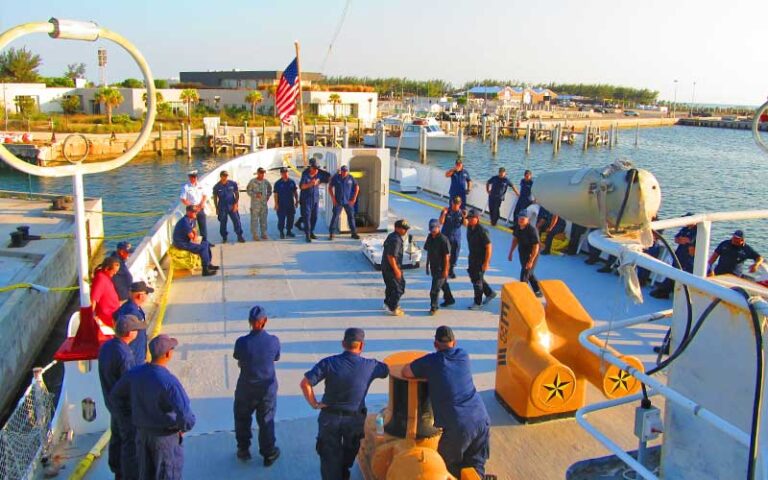 deck with crew at u s coast guard cutter ingham maritime museum key west