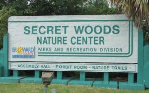 exterior sign park entrance secret woods nature center ft lauderdale