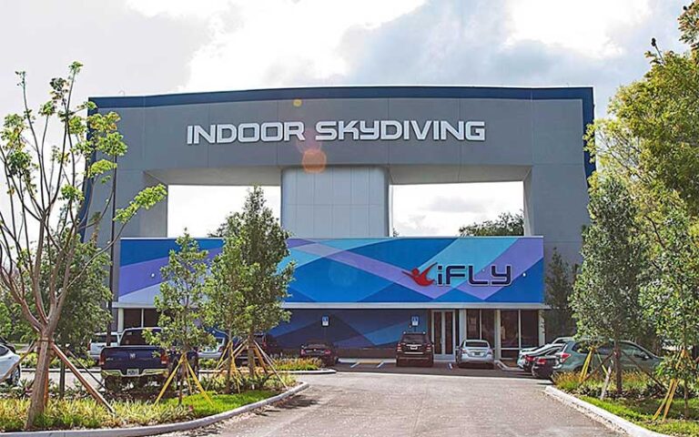 front exterior of building with arched shape at ifly fort lauderdale