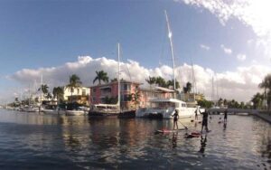 marina with paddle boards at sunrise paddleboards fort lauderdale